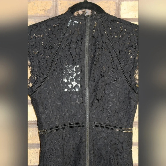 Bardot lace panel black dress, size X-small - Picture 9 of 11